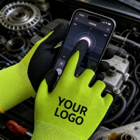 Nitril-beschichtete Arbeitshandschuhe bedrucken lassen